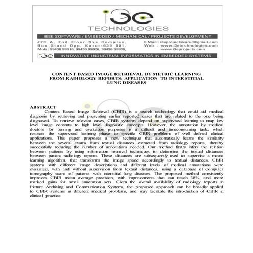Content Based Image Retrieval by Metric Learning from Radiology Reports: Appl...