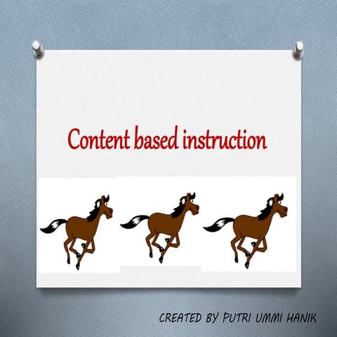 Content based insruction power points