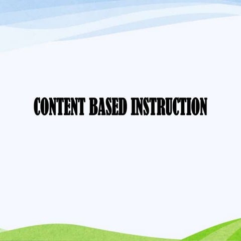 Content based instruction