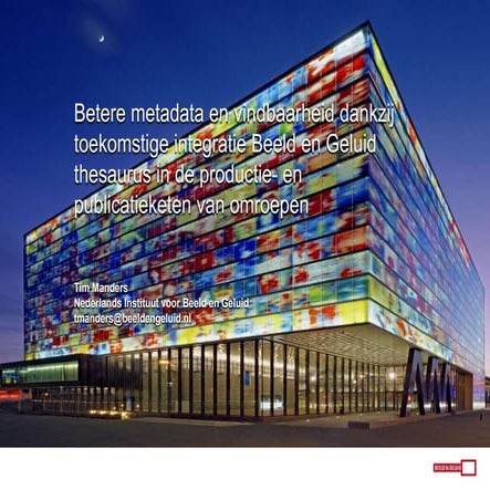 Tim Manders | Embedding a thesaurus ContentCafé #10