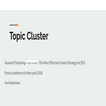 Content clusters