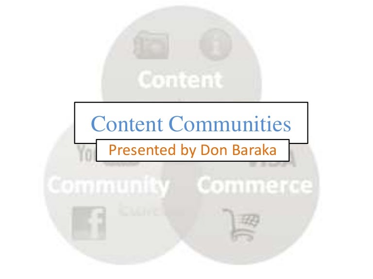 Content communities
