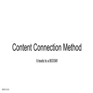 Content connection method for content marketing