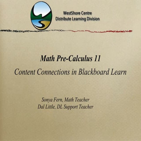 Content Connections Math in Blackboard Learn