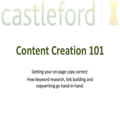 Content creation 101, Online Marketer 2011