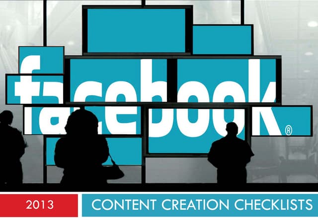 FACEBOOK: Content Creation & Planning Checklists