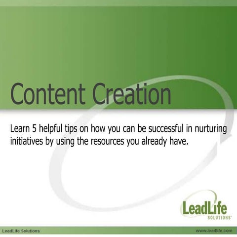 Content creation ppt