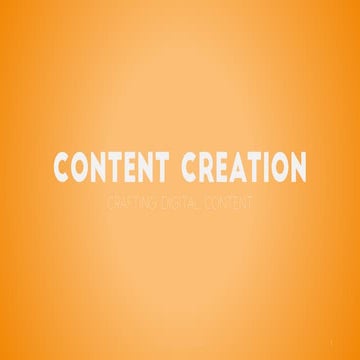 Content Creation