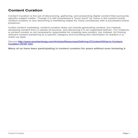 Content curation slides