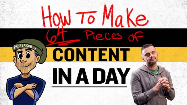How To Make 64 Pieces Of Content In A Day