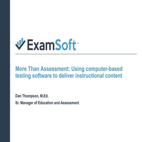 More Than Assessment: Using computer-based testing software to deliver instru...