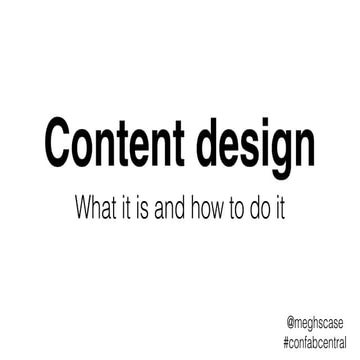 Content design: What it is and how to do it