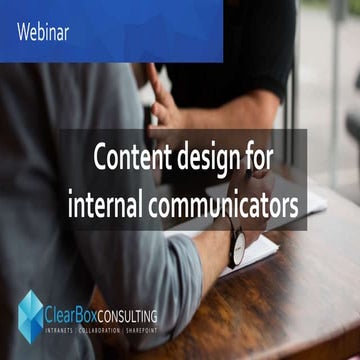Content design for internal communicators