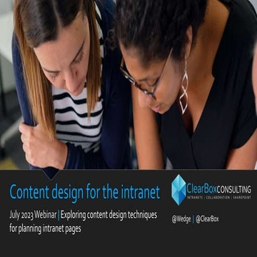 Content design for the intranet - three planning techniques.pptx