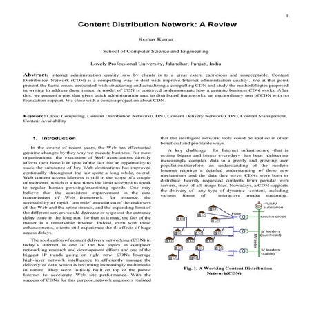 Content Distribution Network(CDN) Report(IEEE Format)