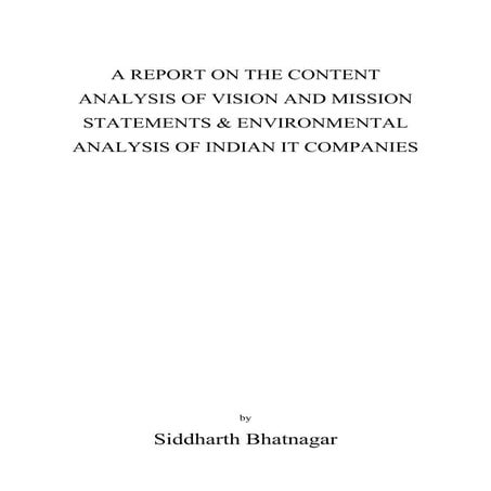 Content and Environment Analysis of Indian IT Companies