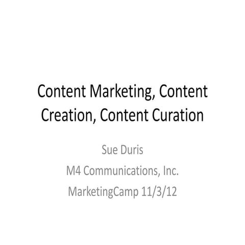 Content etc   sue duris - marketingcamp