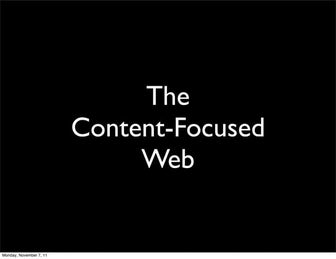Content focused web design
