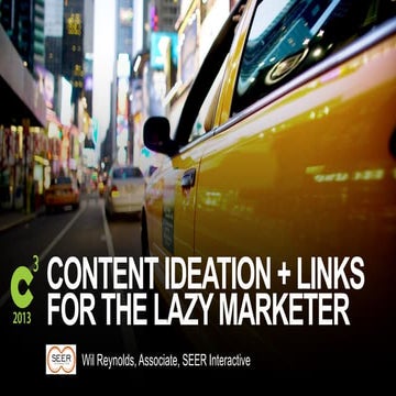 Content Ideation + Links for the Lazy Marketer