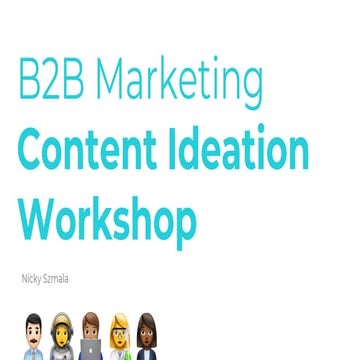 B2B Marketing Content Ideation Workshop