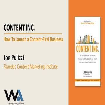 Content Inc - The Six Step Business Model for Startups 