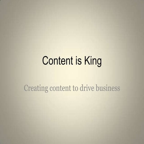 Social Media Content Strategy: Content is King