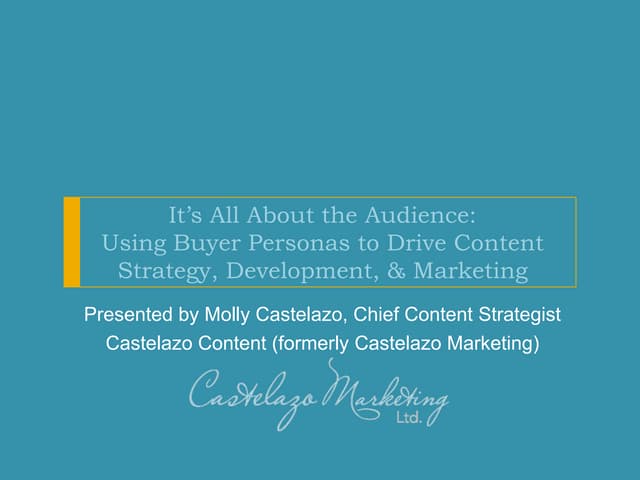 Content is Queen - Using Buyer Pers...