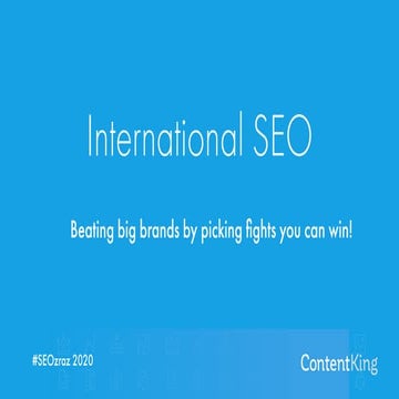 International SEO: Beating Big Brands by Picking Fights You Can Win