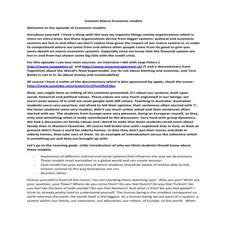 Content macro economic_models