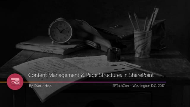 Content Management and Page Structure for SharePoint