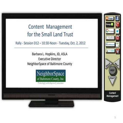 Content management presentation