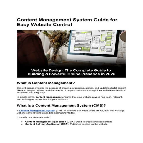 Web Content Management System | PPTX