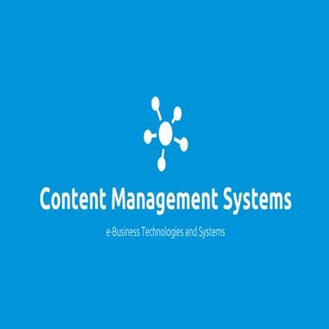 Content Management Systems | PPT