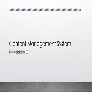 Content management system sreelekshmi