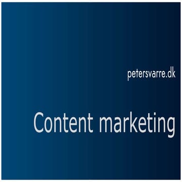 Content marketing