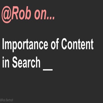 Importance of Content in SEO