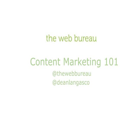 Content marketing 101