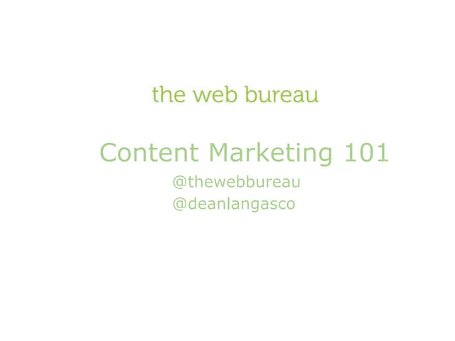 Content marketing 101
