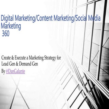 Digital Marketing/Content Marketing/Social Media Marketing 360