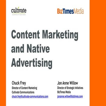 Content Marketing & Native Advertising, Demystified