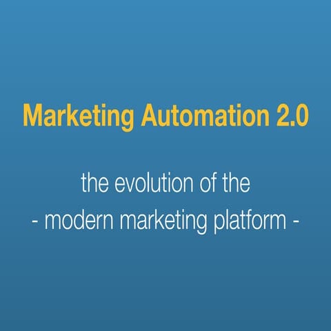 The Evolution of Marketing Automation