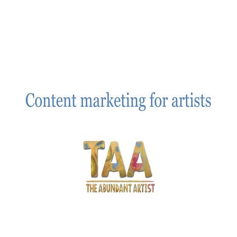 Content Marketing for Artists session 1