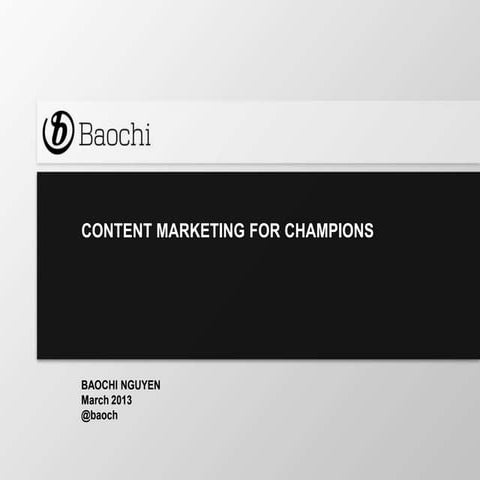 Content Marketing for Champions
