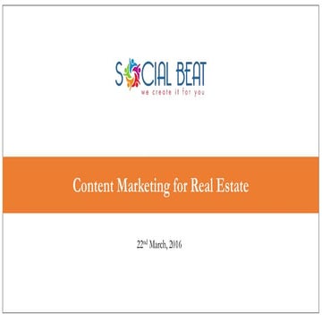 Content marketing for Real Estate