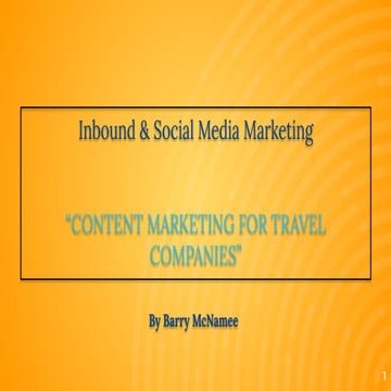 Content marketing for travel & tourism companies