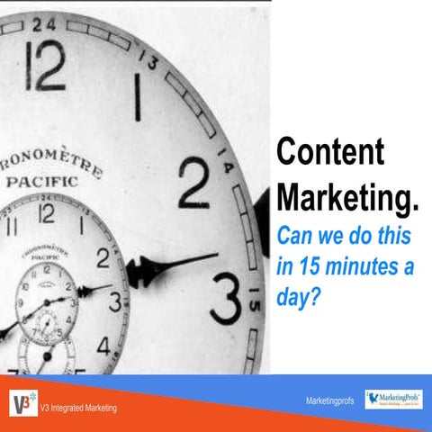 Content Marketing in 15 Minutes a Day