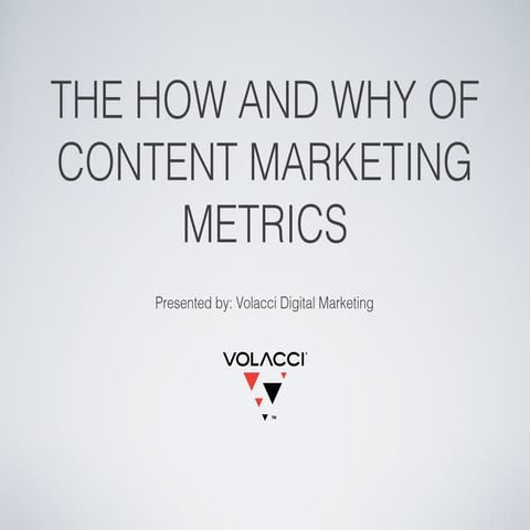The How and Why of Content Marketing Metrics