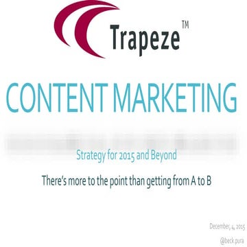Content Marketing Framework for 2015 and Beyond
