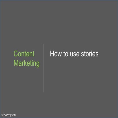 Content Marketing Using Stories