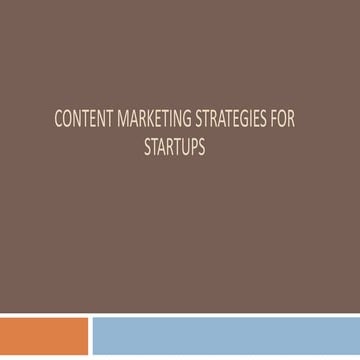 Content Marketing Strategies for Startups :: 2020 